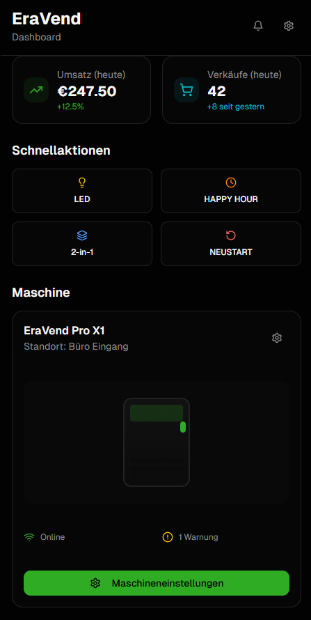 EraVend Mobile App Interface